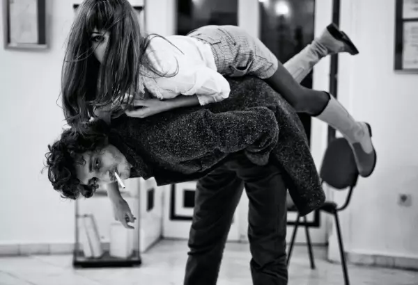 Mihai Stanescu si Cristina Mihailescu. Repetitii Hamlet. Foto Andrei Zincenco