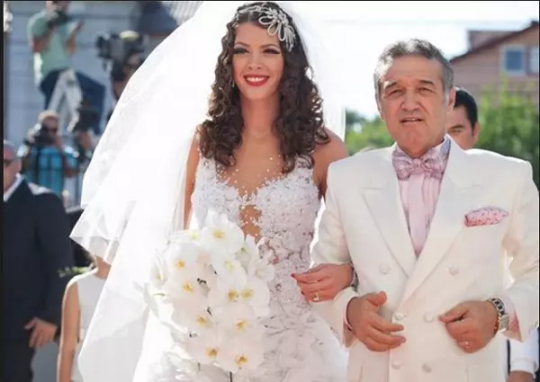 Alina Vidican si nasul Gigi Becali