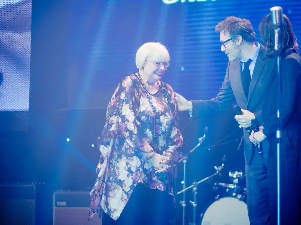 Irina Margareta Nistor, Michel Hazanavicius si Berenice Bejo 