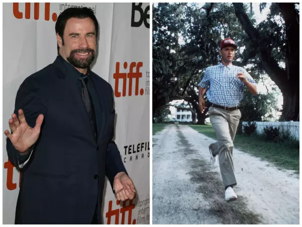 John Travolta si Tom Hanks in Forrest Gump