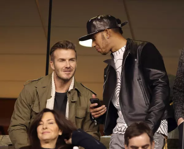 David Beckham si Lewis Hamilton