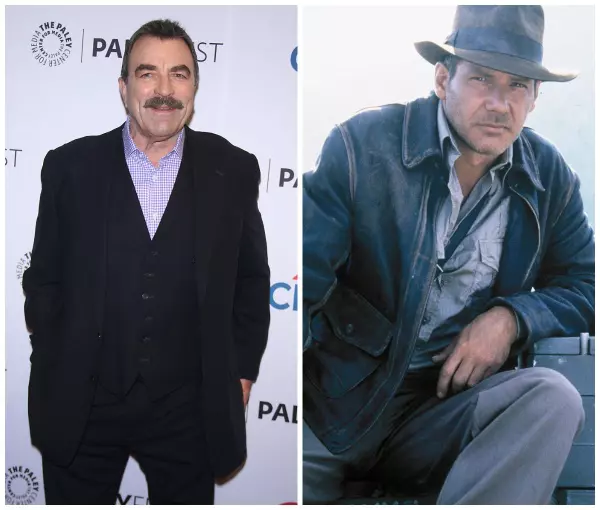 Tom Selleck si Harrison Ford in Indiana Jones