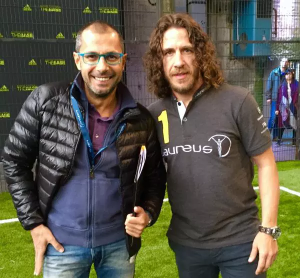 Andrei Nourescu si Carles Puyol