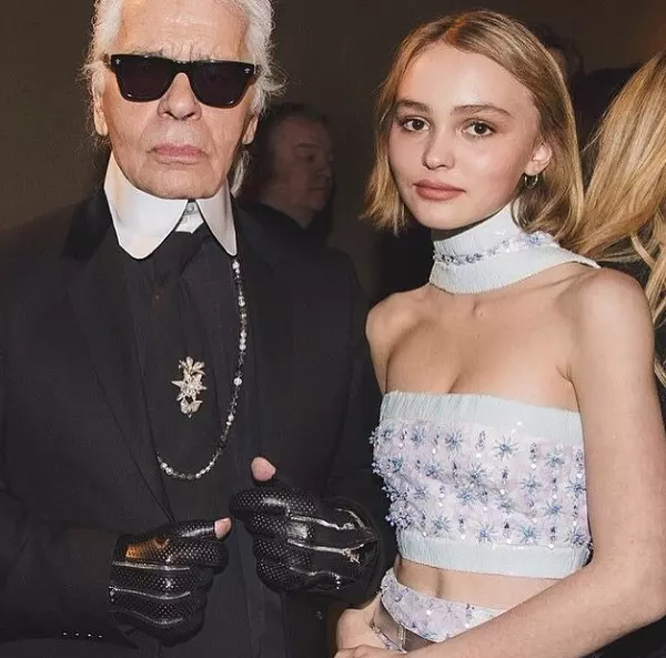 Karl Lagerfeld și Lily Rose Depp