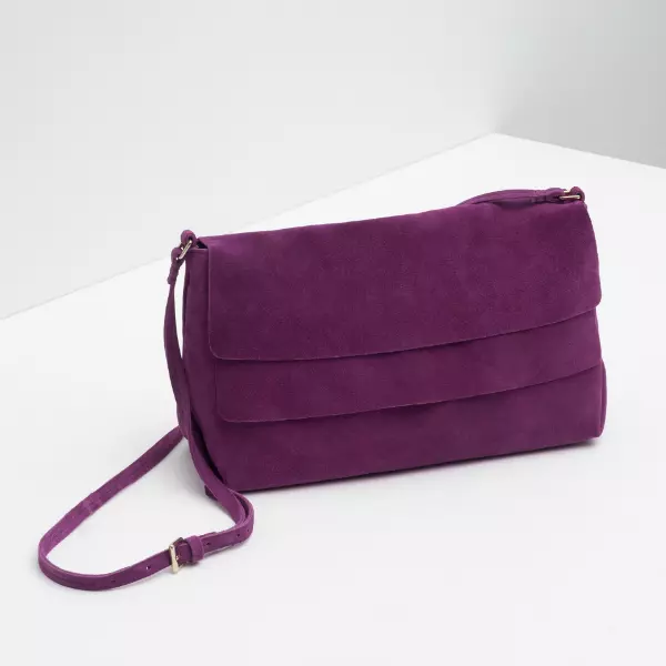 Geanta din piele intoarsa, Zara, 299,90 lei