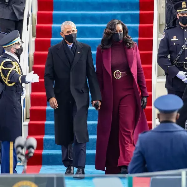 Barack Obama și Michelle Obama, în Sergio Hudson