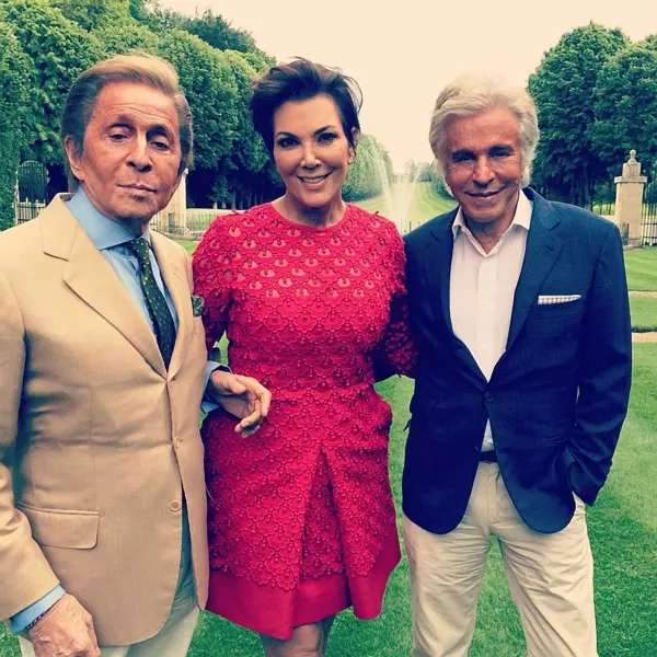 Kris Jenner, Valentino si Giancarlo Giammetti