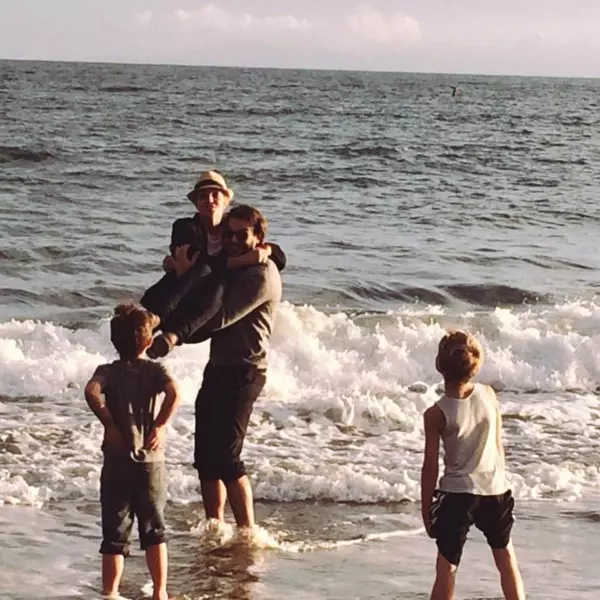 Cu Charlie Ebersol si cei doi copii ai ei