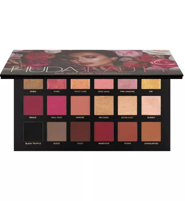 Paletă cu farduri de pleoape Rose Gold Remastered Palette, Huda Beauty, 293 lei, exclusiv în magazinele Sephora