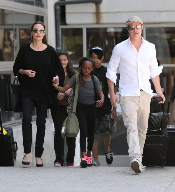 Angelina Jolie, Brad Pitt, Zahara si Maddox