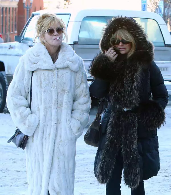 Melanie Griffith si Goldie Hawn in Aspen, Colorado