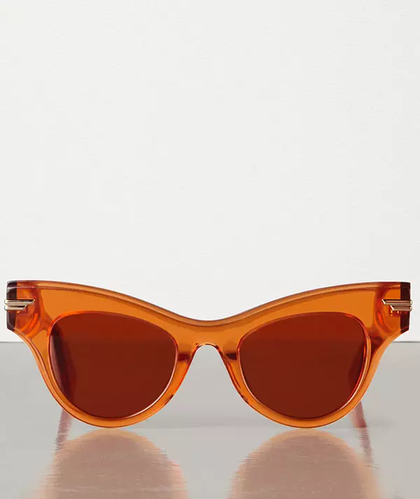 Cu ramă transparentă (Ochelari de soare Bottega Veneta, 320 euro, www.bottegaveneta.com)