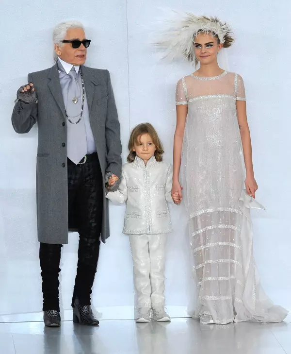 Karl Lagerfeld, Hudson Kroenig si Cara Delevingne
