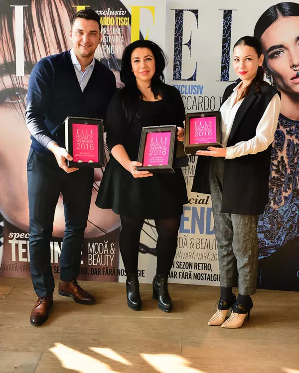 Adrian Simionescu, Raluca Gruia si Ioana Georoceanu (Estee Lauder Romania))