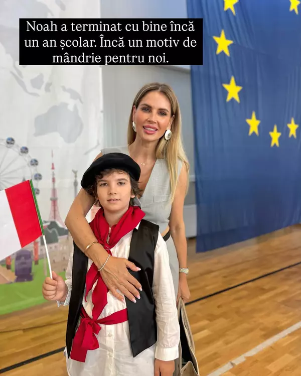 Andreea Bănică și fiul ei