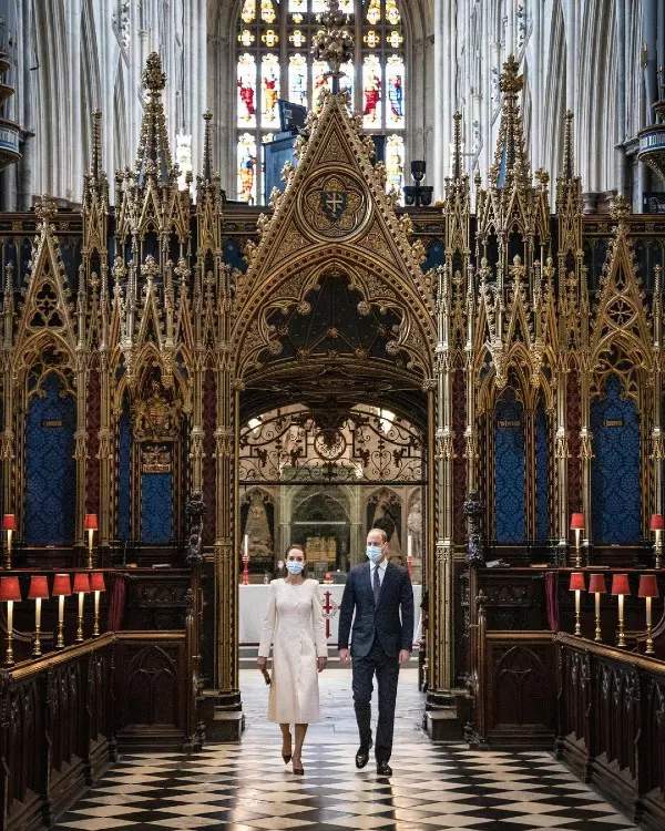 William și Kate la centrul de vaccinare de la Westminster Abbey