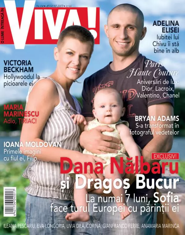 Dragos Bucur, Dana Nalbaru si Sofia in Viva! august 2007