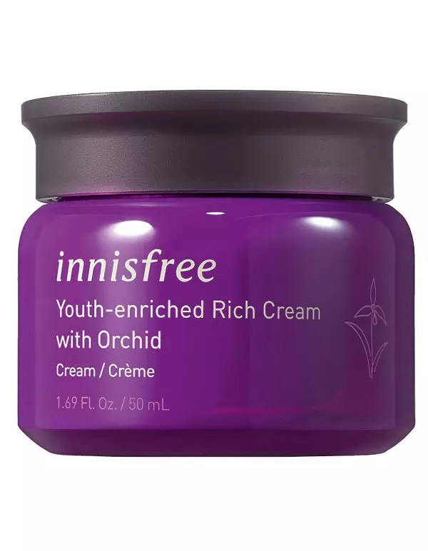 Cremă intens hidratantă Youth-Enriched Rich Cream With Orchid, Innisfree, 165 lei (exclusiv în magazinele Sephora)