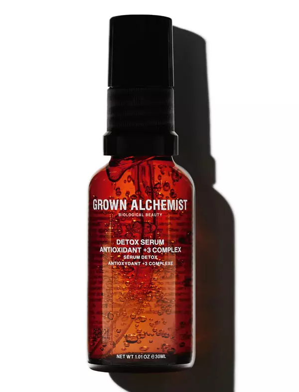 Serum antirid Detox Serum Antioxidant +3 Complex, Grown Alchemist, 245 lei (disponibil pe obsentum.com)