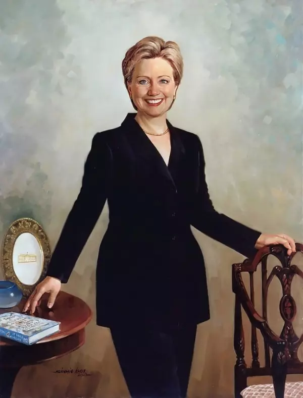 15. Portretul oficial al lui Hillary Clinton ca primă doamnă de la Casa Albă