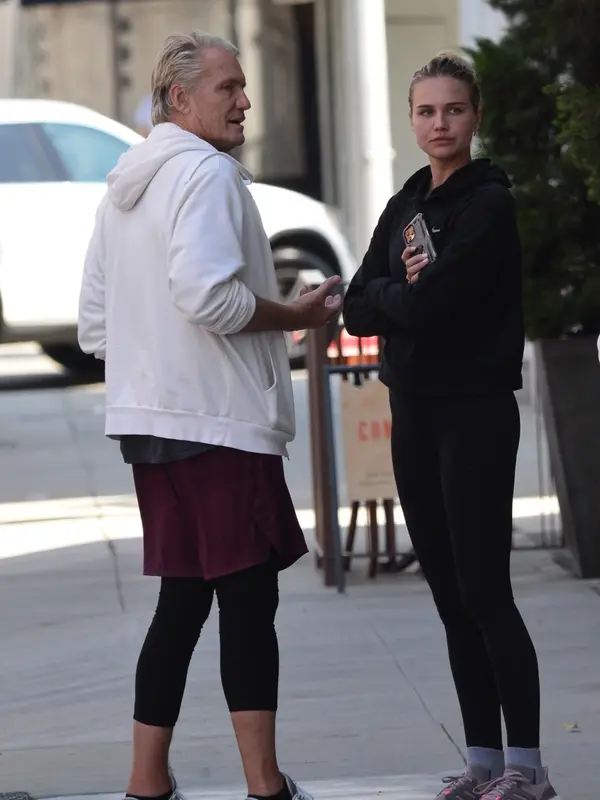 EXCLUSIVE: Dolph Lundgren And Fiance Emma Krokdal Spotted In Beverly Hills  A Couple Of Days Before It Was Announced That He Has Been Battling Cancer For The Last 8 Years