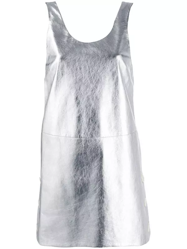 Rochie din piele, Prada, 1.134 euro, www.farfetch.com