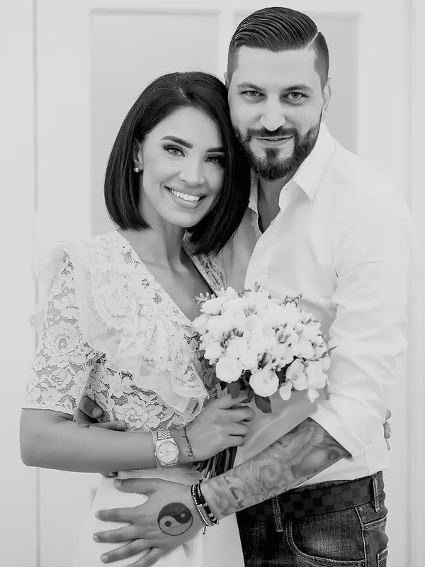 Adelina Pestrițu și soțul ei, Virgil Șteblea