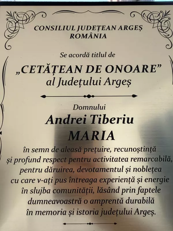 Smiley a primit titlul de Cetățean de Onoare al județului Argeș