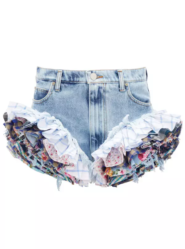 Șort din denim, Natasha Zinko, 2.370 lei, www.farfetch.com