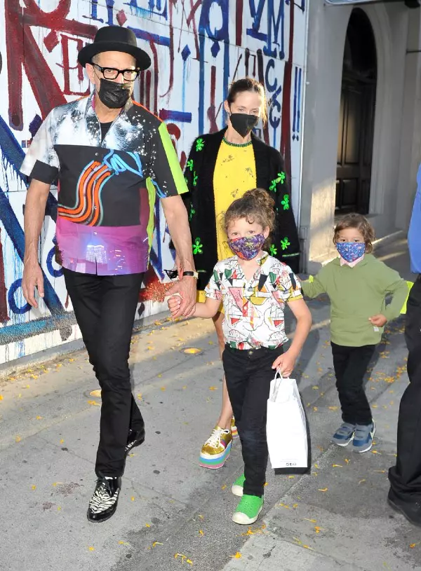 Jeff Goldblum cu familia sa