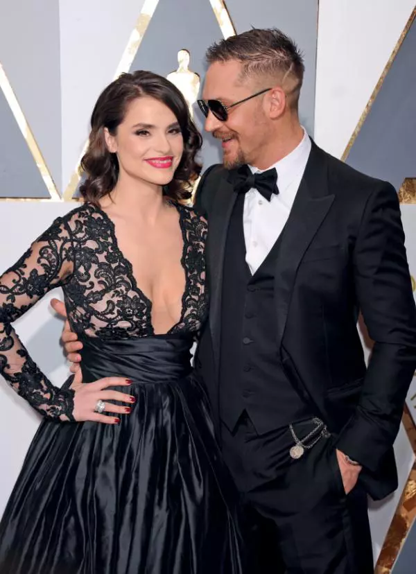 socoteTom Hardy și soția lui, Charlotte Riley la a 88-a ediție a Premiilor Oscar