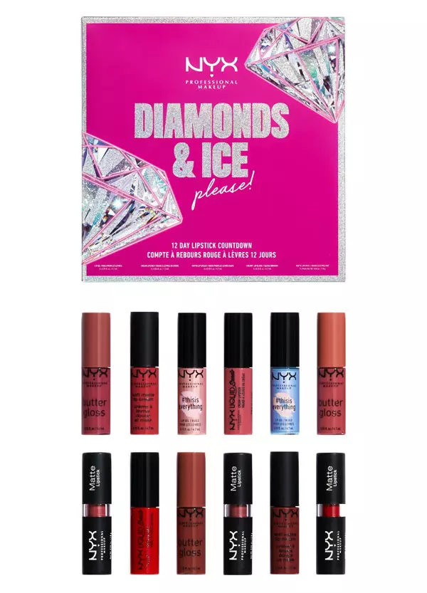 Calendar advent D&I Please 12 Day Lipstick Countdown, NYX Professional Makeup, 169 lei (disponibil pe makeupshop.ro)