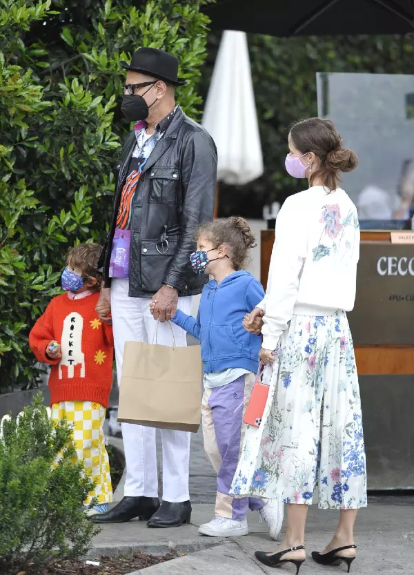 Jeff Goldblum și Emilie Livingston alături de copiii lor