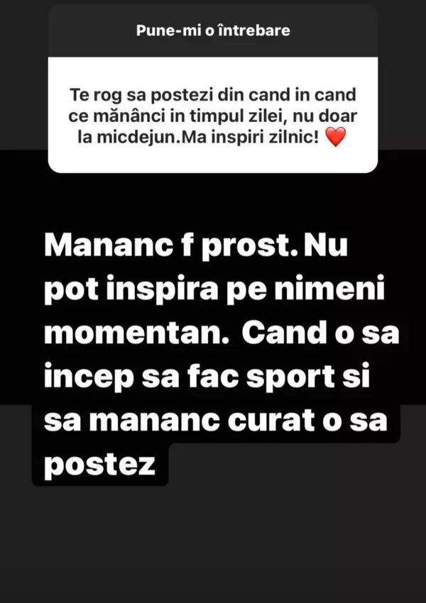 Roxana Vancea mancare