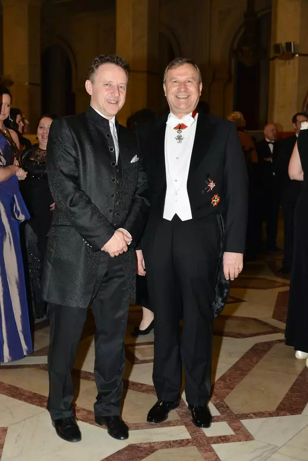 Ernst Woller (Primaria din Viena) si Ambasadorul Austriei la Bucuresti, Excelenta Sa Michael Scwarzinger