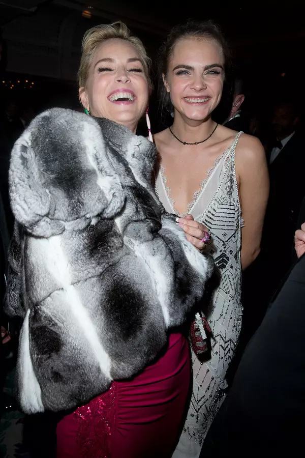 Sharon Stone si Cara Delevingne - Petrecerea Grisgono 
