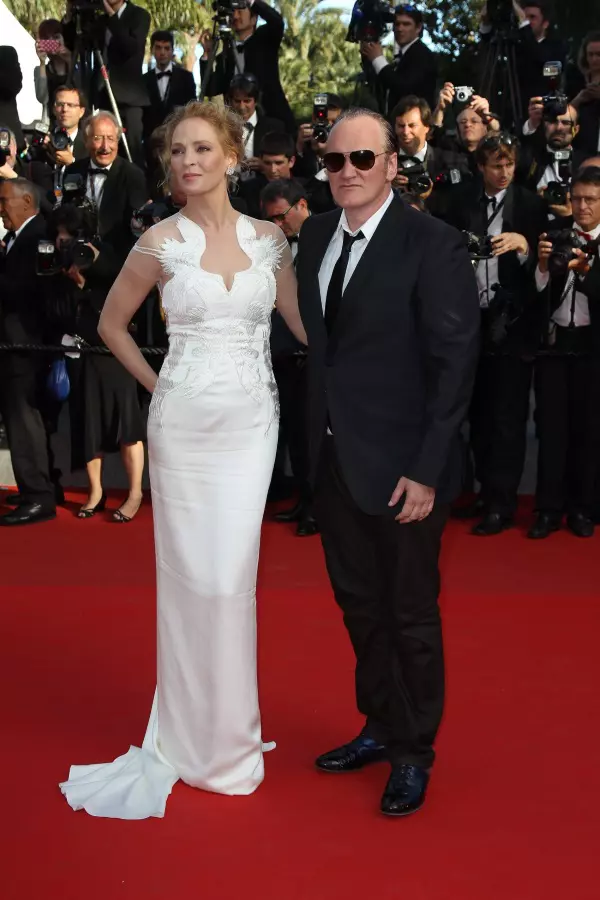 Uma Thurman (1,80 m) și Quentin Tarantino