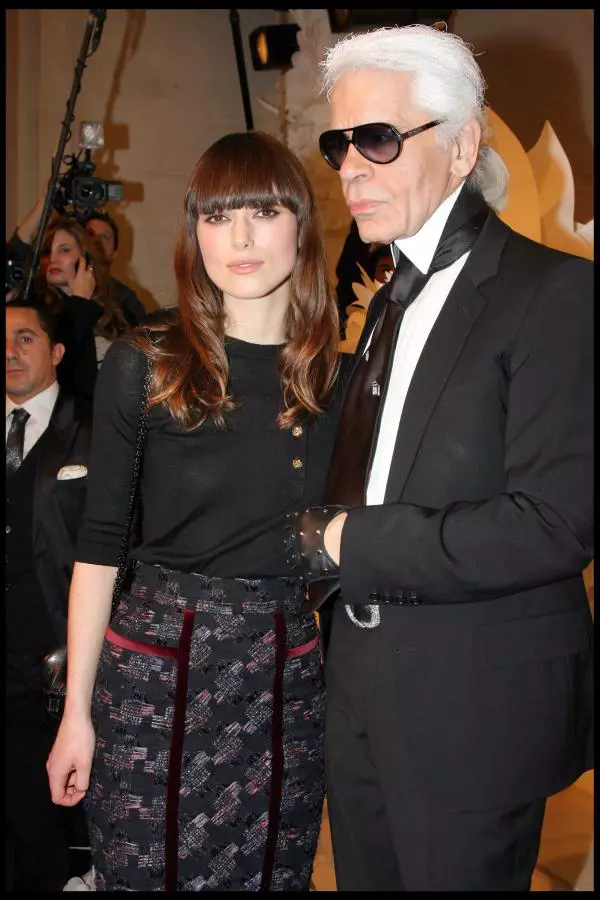 Keira Knightley si Karl Lagerfeld