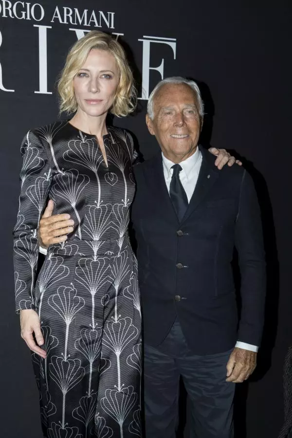 Cate Blanchett si Giorgio Armani