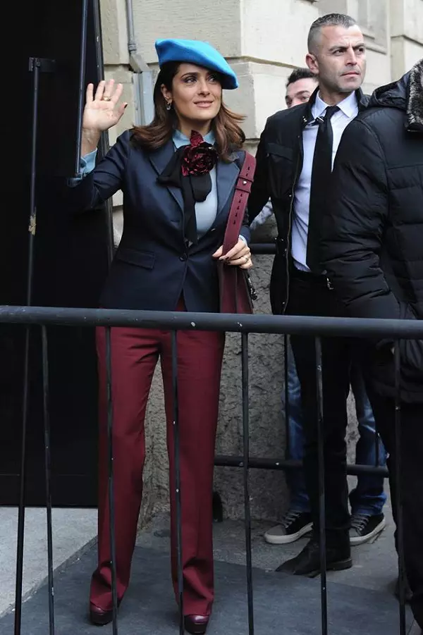 Salma Hayek la show-ul Gucci de la Milano