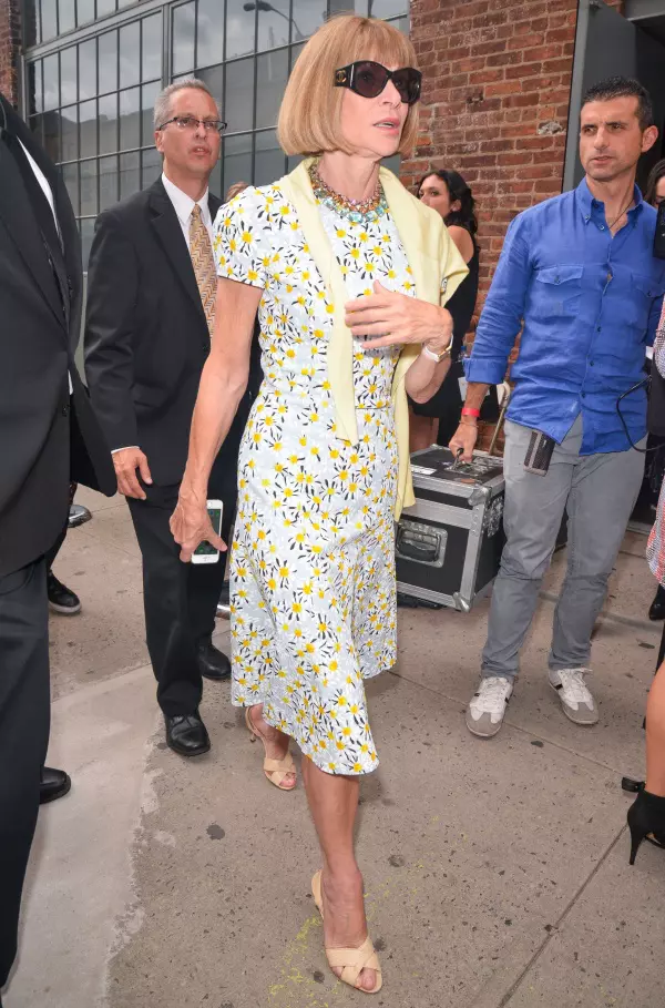 Anna Wintour la show-ul Donna Karan