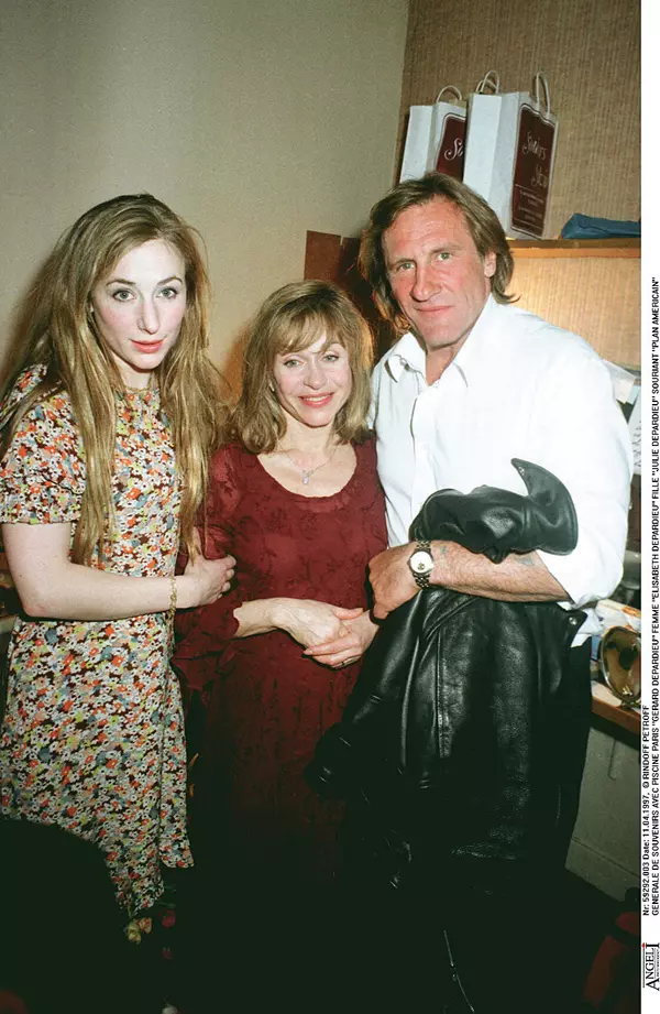 Gérard Depardieu, fosta lui sotie, Elisabeth Guignot, si fiica lor, Julie