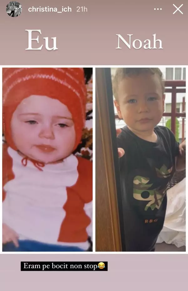 Noah Alexandru, fiul Cristinei Ich și al lui Alex Pițurcă