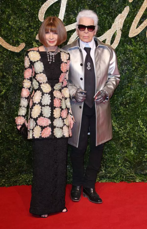 Anna Wintour si Karl Lagerfeld
