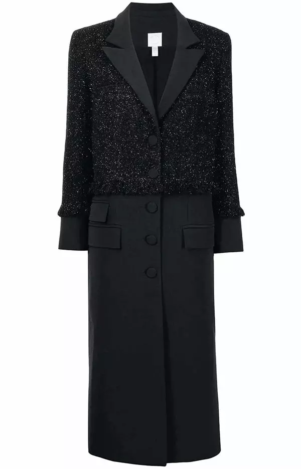 Palton din amestec de mătase și poliester, Huishan Zhang, 3.698 euro, www.farfetch.com