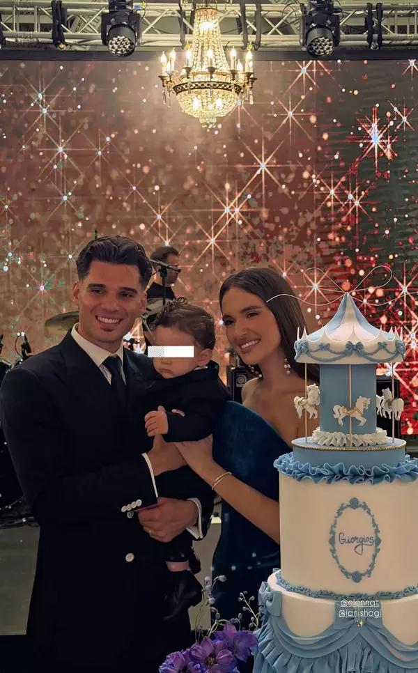 Ianis & Elena Hagi cu băiețelul lor
