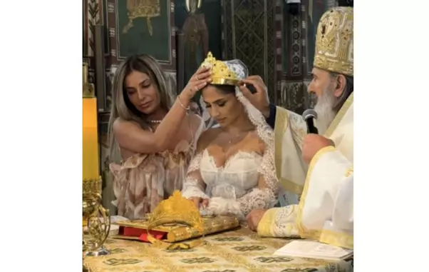 Viviana, soție Mirel Rădoi, la nunta lui Florinel Coman cu Ioana