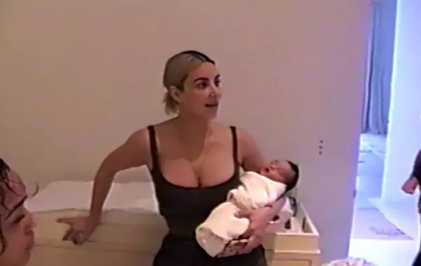 Kim Kardashian, alături de fiica ei