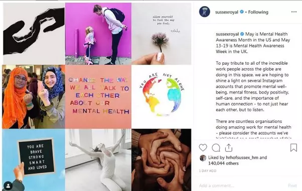 Contul de Instagram al Ducilor de Sussex.