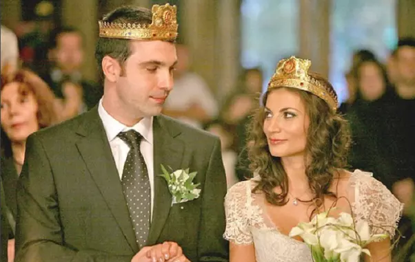 Ioana Ginghină și Alexandru Papadopol, în ziua nunții lor.